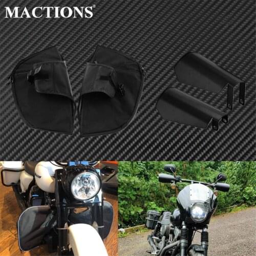 Motorcycle Matte Black Shade Handguards &Soft Lowers Leg Bags Elephant Ears Warmer Chaps For Harley Touring Street Glide 96-2007
