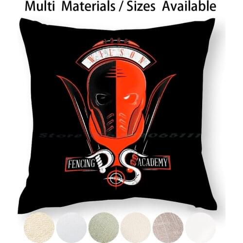 Fencing Academy Pillow Case Throw Pillow Cover Cotton Linen Flax Deathstroke Slade Slade Club Team Sports Arrow Comics Comic