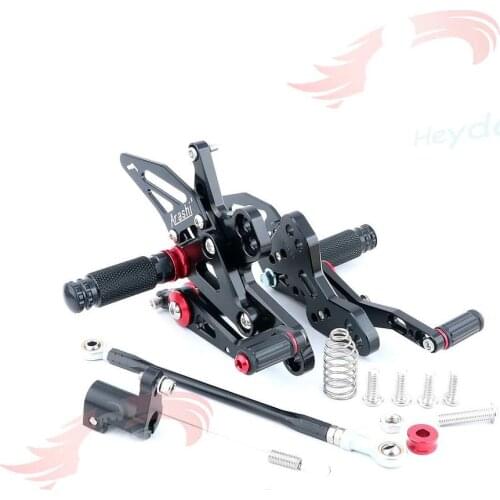 Motorcycle Rearset Black Rear Sets Foot Pegs Adjustable For HONDA CBR650F CB650F 2014-2018 CBR650R CB650R 2019-2020