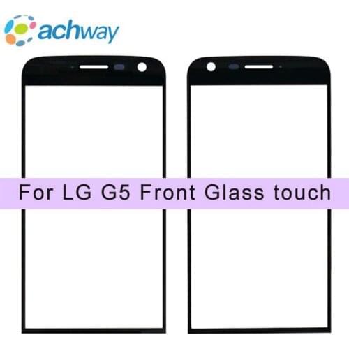 Black New Outer Screen For LG G5 H850 Front LCD Screen Panel Outer Glass Lens For LG G5 Touch Screen Replacement RS988 H820 H830