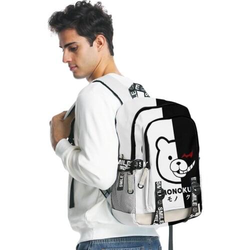 Danganronpa Monokuma Anime Backpack Bags Children Boys Girls Schoolbag Backpack Women Men Oxford Sports Bicycle Travel Bags