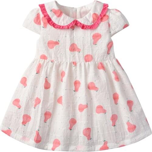 Baby Girls Dress Summer Baby Girl Cotton Dress Kids Short-sleeve Princess Dress for Baby Girl Fashion Birthday Dress for Kids