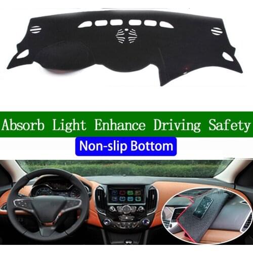 For Chevrolet Cruze 2015 2016 2017 2018 Non-slip Bottom Dashboard Cover Car Decals Car Stickers Interior Car Accessories