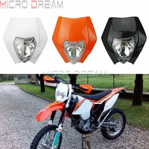 For EXC 525 Racing MX Enduro XC-W XCF Dirt Bike Headlight Fairing Supermoto Headlamp for WR TTR XCF SX XC F 125 250 350 450 SMR