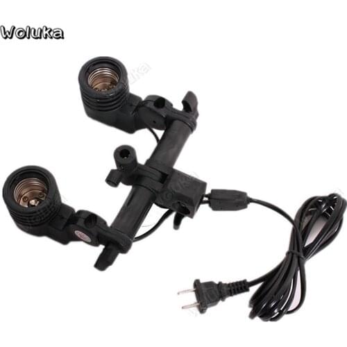 Double Lamp Holder Base with 2.5m Cable Independent Switch Photo Studio Photography Lighting Photographic Equipment CD50 T10