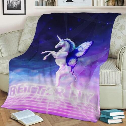 BETTER FLY Flannel Throw Blanket 3D Printed Keep Warm Sofa Child Blanket Home Decor Textiles Dream Family Gift
