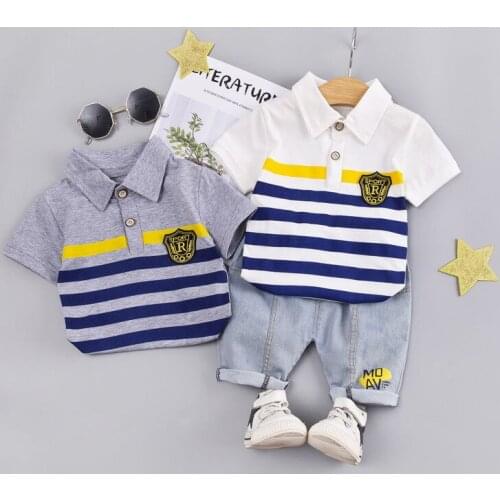 New High Quality Kids Clothing Sets Casual Childrens Clothing Stripe Baby Boy Clothes T-Shirt+Shorts 2 Pcs Family Clothing Sets