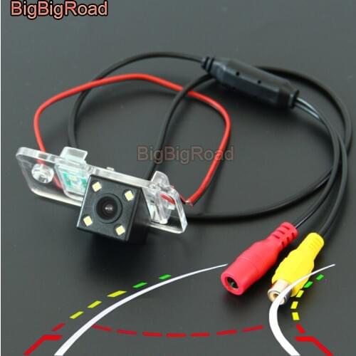 BigBigRoad Car Intelligent Dynamic Trajectory Tracks Rear View CCD Camera For Audi S6 S3 8P B7 8E 8H A6 RS4 RS6 C6 4F Q7 SQ7 4L
