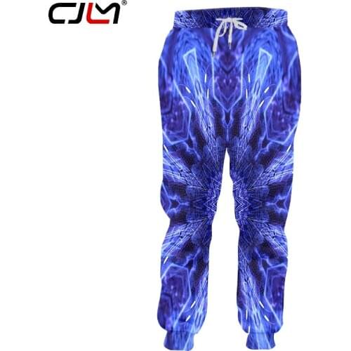CJLM 2020 Fashion Man Sweatpants 3D Blue lightning pattern Funny Streetwear Men Pants Oversized Trousers Harajuku