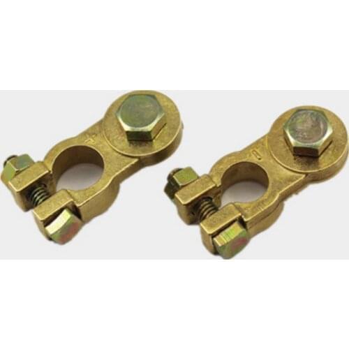 50pair Pure Bronze Battery Terminal Set Car Battery Terminal Pure Copper Clamp Clips Brass Connector