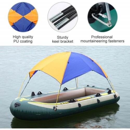 Sail Boat Awning Top Cover Inflatable Boat Kayak Fishing Sun Shade Rain Canopy Kayak Kit Boat Shelter Without Boat