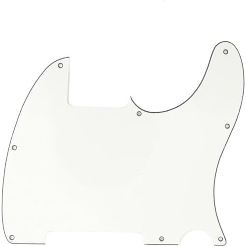 Musiclily 8 Hole Tele Pickguard Blank for Fender USA/Mexican Telecaster Esquire Guitar, 3Ply Parchment