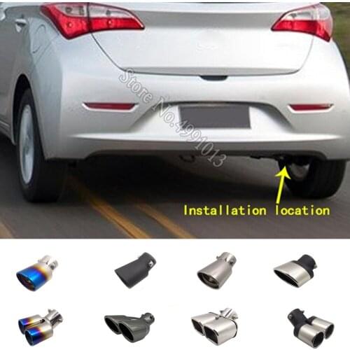 For Hyundai HB20 2013-2018 car body stickers cover muffler exterior back end pipe dedicate exhaust tip tail outlet ornament 1pcs