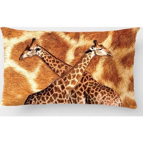 Two Giraffes Cross Togather Pillows Options Wedding Decorative Cushion Cover Pillow Case Customize Gift For Sofa Seat Pillowcase