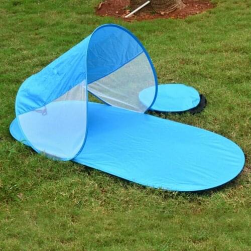 Portable Beach Tent Single Pop Up Waterproof UV Protection Sun Shade Big Space Breathable Awning Outdoor Fishing Camping Cushion