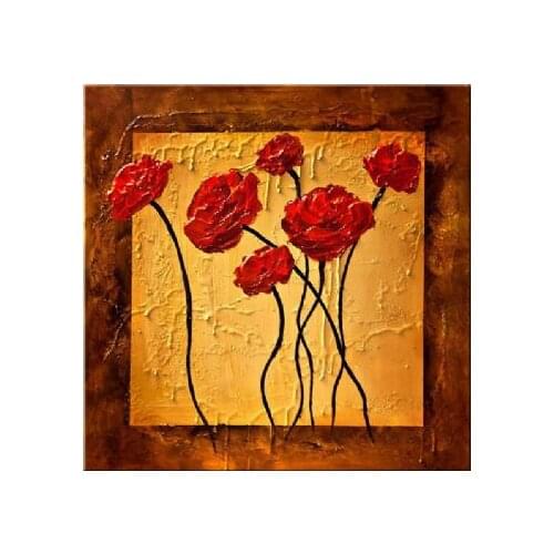 Hand Painted Oil Painting My Rose-Floral Oil Painting Wall Art-Modern Oil Painting On Canvas Art Wall Decor