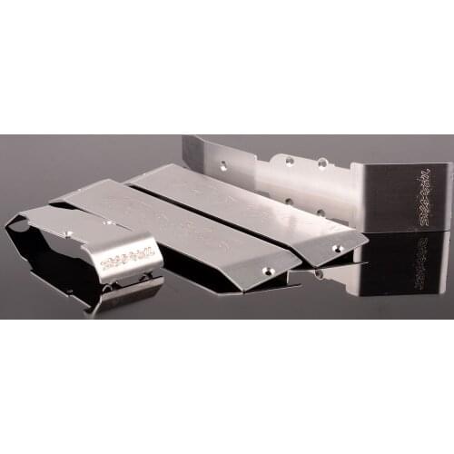 RVOPA Front Rear 1Set 1:10 Stainless Steel Chassis Armor Skid Body Plate Fully Protector For RC Car 1/10 TRAXXAS REVO SUMMIT