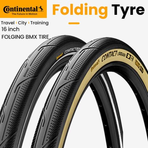 Continental Bike Tire Contact Urban 16 inch Stab-proof Bicycle Tire for BMX Folding Bike with Reflective Strip Foldable Tyre