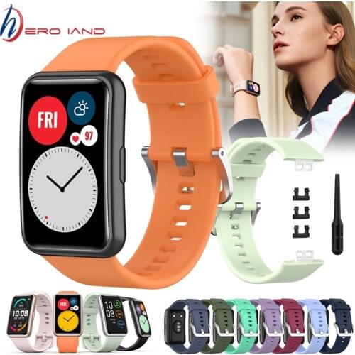 2020 Silicone Band For Huawei Watch Fit Strap Tool Watch Case Screen Protector Bracelet correa for huawei fit smart watch strap
