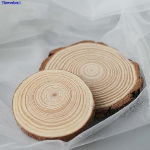 Pine Mat Log Cutting Pastoral Wind Photo Props Candle Plaster Small Table Mat Immortal Flower Listing Base pendant cushion decor