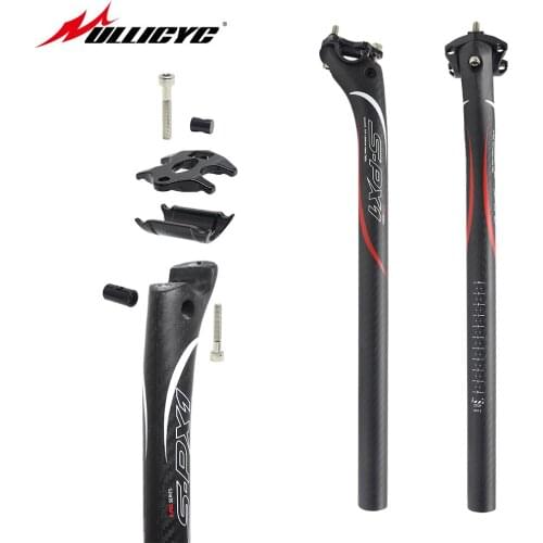 Ullicyc Red and White Color Matching Spx1 Logo Sticker 3K Full Carbon Fibre Bicycle Seatpost Bike Parts 27.2/30.8/31.6*350/400mm