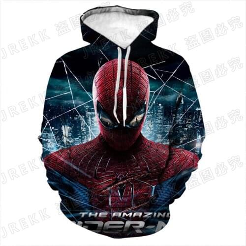Spiderman 3D Print Hoodies Men Women Children Spider-Man Fashion Sweatshirts Boy Girl Kids Cool Pullover Streetwear Tops