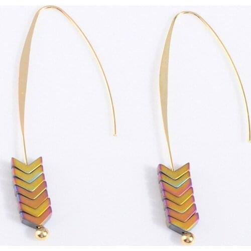Vintage Arrow Earrings for Women Aesthetic Gold Dangle Hoop Earrings Fashion Jewelry Pendientes Mujer Ofertas Relampago Party