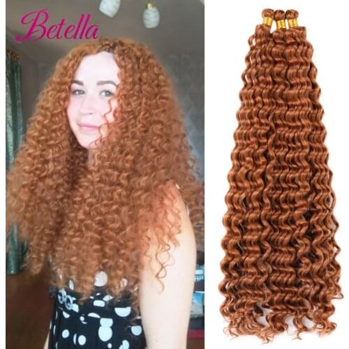 Deep Water Wave Twist Crochet Hair Crochet Braid Ombre Braiding Hair Extensions Synthetic Afro Curls For Women Low Tempreture