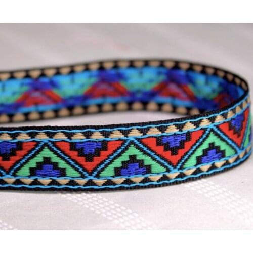 Embroidery ethnic jacquard webbing woven tape lace ribbon trim 1.8cm tribal boho DIY garment bag gift accessory native zakka sew