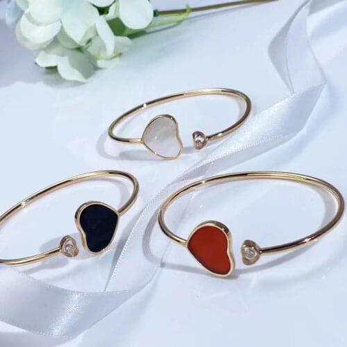 High Quality Fine Bracelet Fit European Charm Bracelet for Women DIY 316 stainless steel heart-shaped bracelet women Jewelry