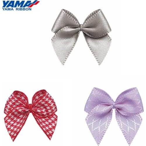 YAMA Wide 26mm±3mm High 25mm±3mm Bow 200pcs/bag Stain Gingham Rhombus Ribbon DIY Dress Accessories Party Decoration Hair Bow