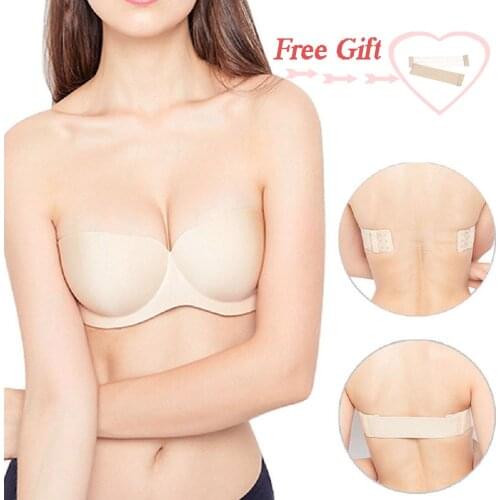 2020 Women Sexy Push Up Bras Bralette Strapless Bra Underwired Back Band Bras Gathering Invisible Brassiere