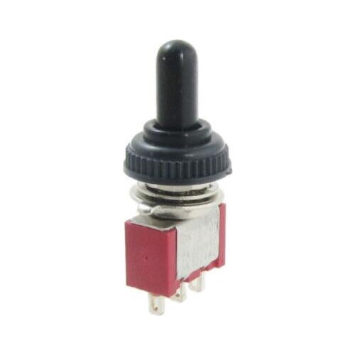 1pcs 3pin AC 250V 2A 120V 5A on/off/on Momentary SPDT Toggle Switch + Waterproof Boot L6