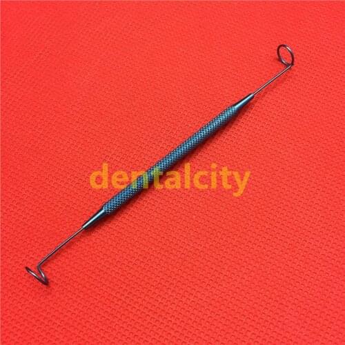 1pcs Titanium double ended pigtail probe ophthalmic eye surgical instruments