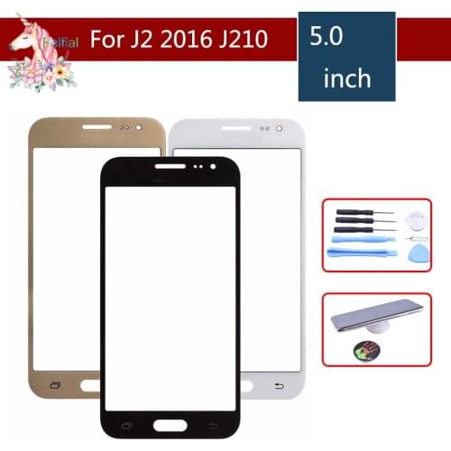 10pcs/lot For Samsung Galaxy J2 2016 J210 J210F J210M J210Y J210FN Touch Screen Front Panel Glass Lens Outer LCD Glass