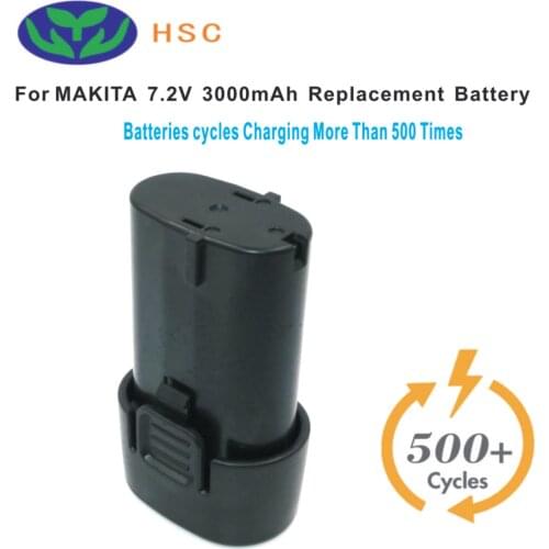 3000mAh 18650 Battery Pack MAK7.2B Lithium Battery 7.2V Replacement for MAKITA BL7010 194356-2 194355-4 Battery Pack 7.2V