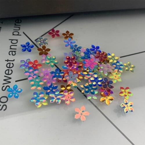 500pcs 9mm Star flower Shape PVC loose Sequins Glitter Paillettes for Nail Art manicure/sewing/wedding decoration confetti