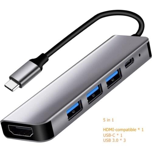 Type C to HDMI-compatible 4K USB-C 3.0 Adapter Hub for MacBook Samsung S20 Dex Huawei P30 Dock Xiaomi 10 Projector TV