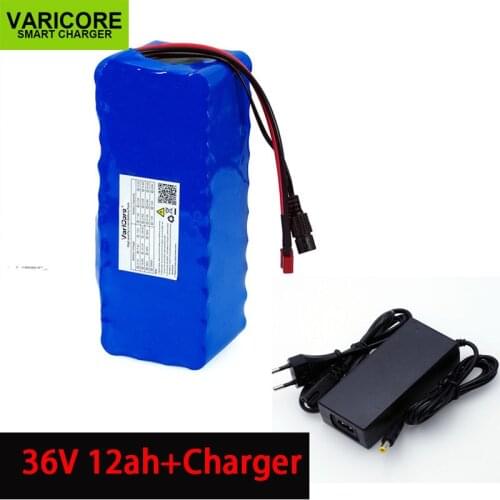 36V 12Ah 10A 10.4ah 18650 Lithium Battery pack 12000mAh Motorcycle Electric Car Bicycle Scooter with BMS+ 42v 2A Charger