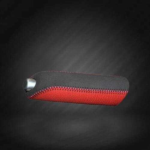 Car Hand Brake Covers Top Layer Leather Case for Mazda CX-5 Handbrake Grips Cover Auto Genuine Leather Handbrake