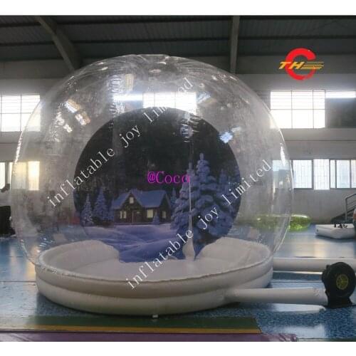 Free air ship to door!Clear Inflatable Human Size Snow Globe with Tunnel,good quality inflatable custom bubble tent snow globe