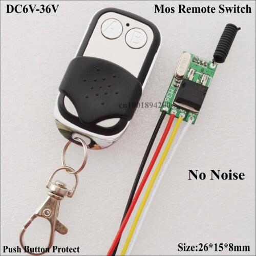 No Noise Mos Remote Switch Micro Wireless Lighting Switch 6V 7.4V 9V 12V 14V 18V 24V 28V 36V Car Truck Motorcycle scooter Switch