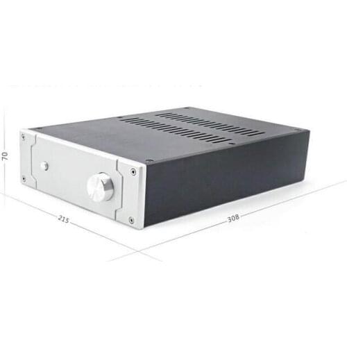 BZ2207G All Aluminum Power Amplifier Chassis HIFI Preamplifier Case DIY Enclosure Mini Amp Housing 215MM*70MM*308MM
