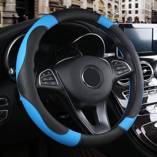 Steering wheel covers 38cm Microfiber leather for Four seasons for all universal models