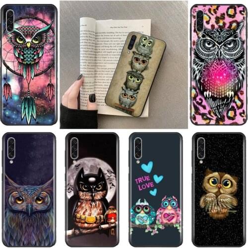 Animal Owl art cool cute Phone Case For Samsung A20 A30 30s A40 A7 2018 J2 J7 prime J4 Plus S5 Note 9 10 Plus
