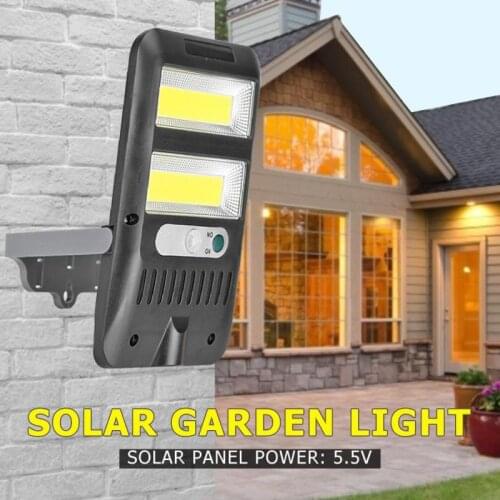COB LED Solar Street Light Wall Lamp Outdoor IP65 Waterproof PIR Motion Sensor Solar Lamp Path Courtyard Street Night Lighting