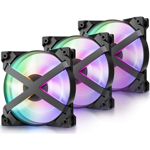 Deepcool Magician MF120GT Chassis Fan/Mute/Three ARGB Symphony Fans/Standard Wiring Control/Motherboard Synchronization/4pin