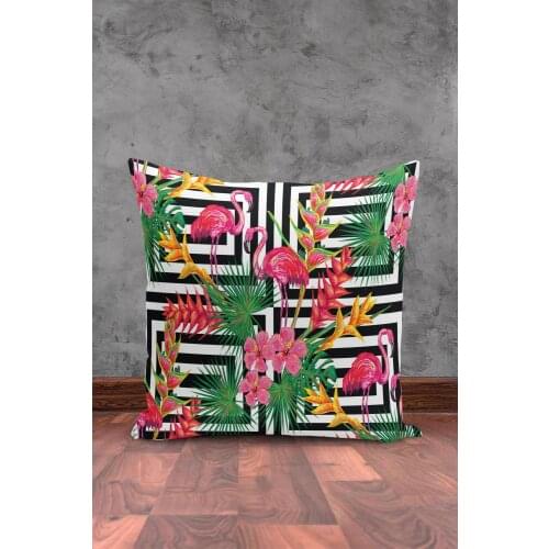 Pillow Case Custom Flamingo Pattern Digital Printed Decorative Pestle Cover