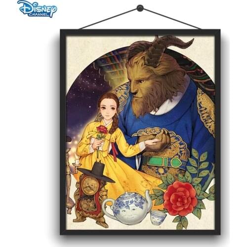 Disney 5D DIY Diamond Painting Princess Series Illustration 3 Full Circle Diamond Embroidery Exquisite Simple Home Decoration