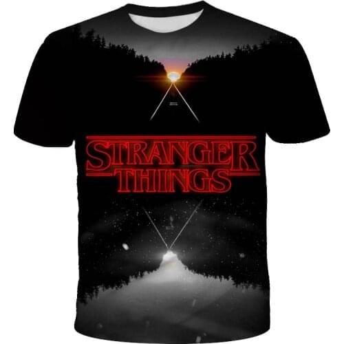 New Stranger Things T Shirt Kids Fashion Printing T Shirt Boys Girls Short Sleeve Casual Clothing Boy Tops Tees 4-14T